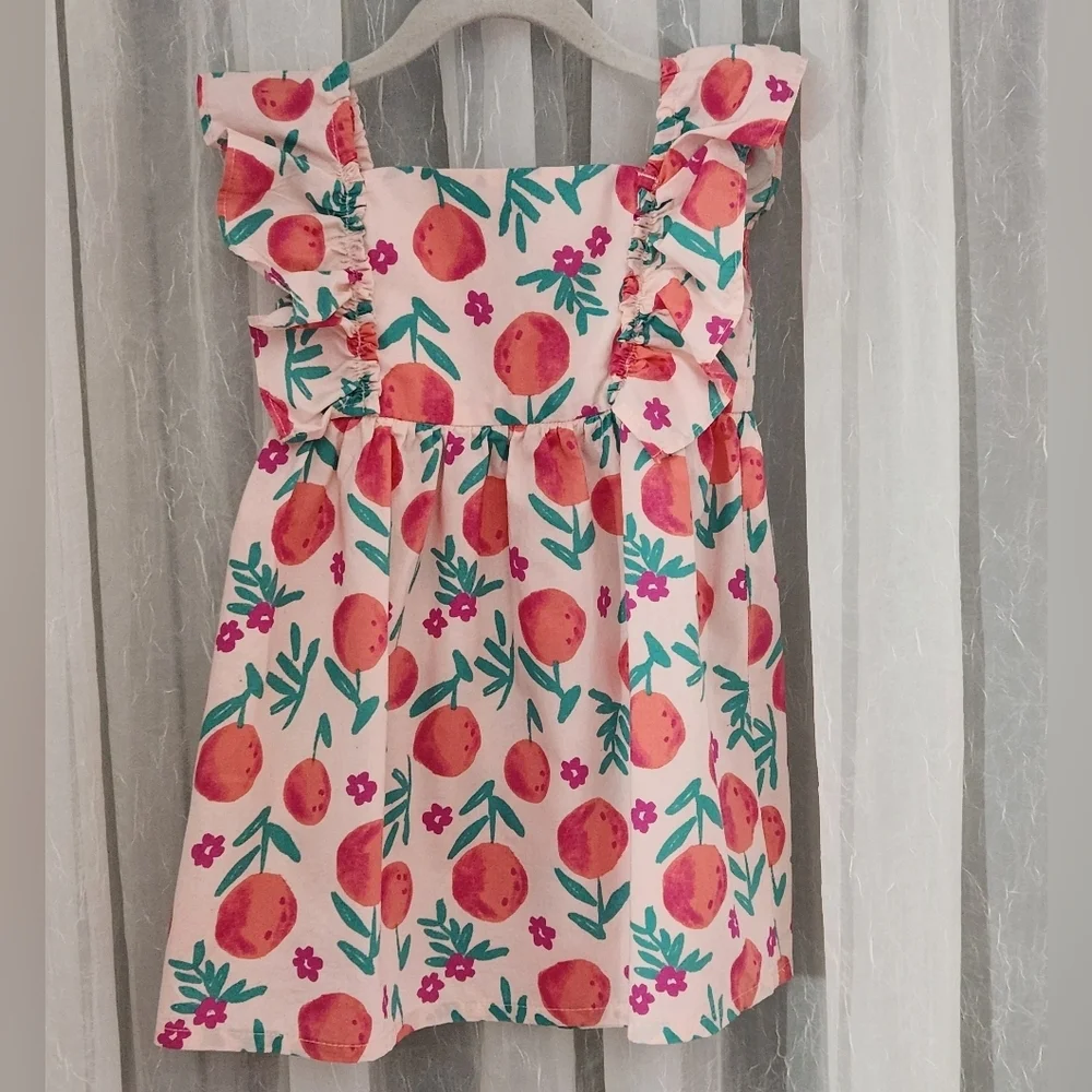 Carter's Pink and Red Peach Print Dress
